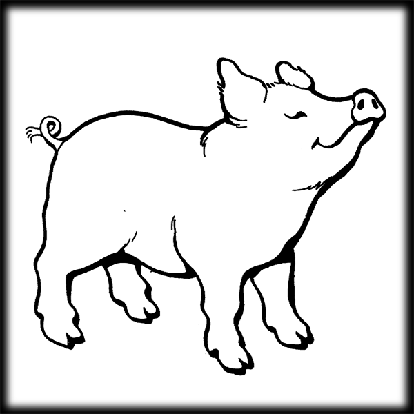 Pig Clip Art Outline | Clipart library - Free Clipart Images