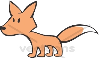 Baby Fox cartoon - Animals - Buy Clip Art | Buy Illustrations 
