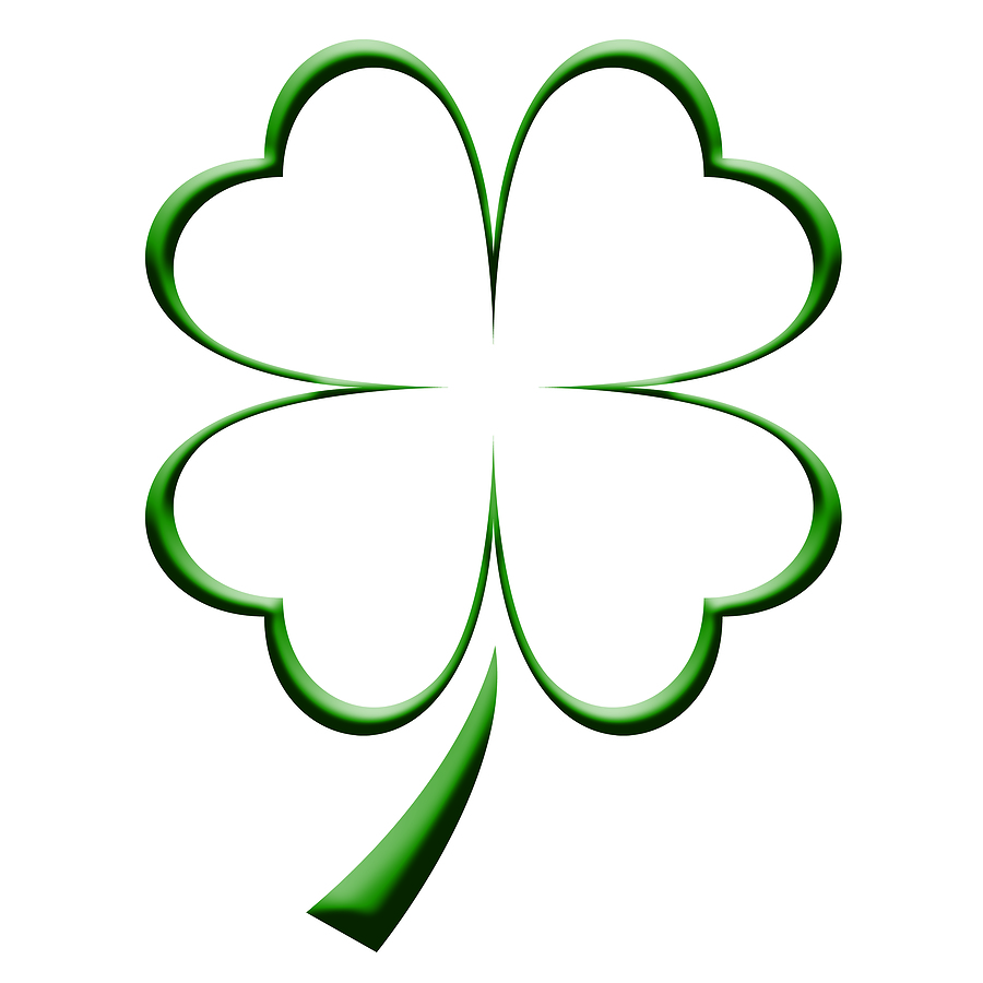 Four Leaf Clover Coloring Page - Clipart library