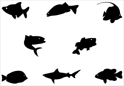Fish Silhouette Clipart VectorSilhouette Clip Art