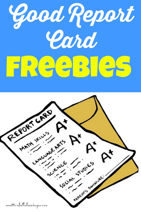 Report Card Freebies For Kids With Good Grades - A Mitten Full of 
