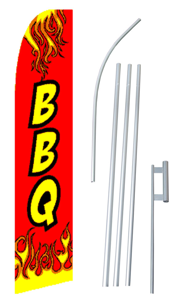 BBQ Red Flames Feather Banner Sign Kit by NEOPlex on Sale $79.95
