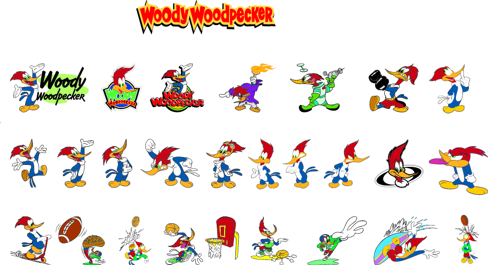 Woody woodpecker cartoon clip art Free Vector 