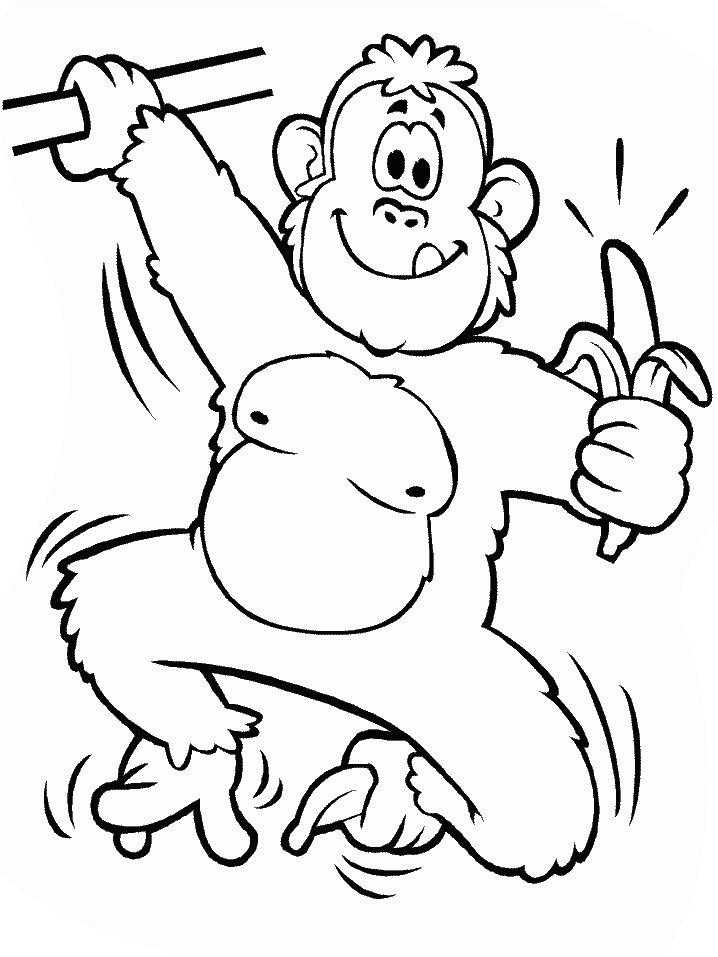 Chimpanzee Coloring Pages | Free Coloring Pages