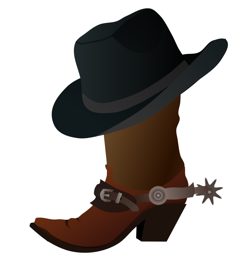 Cowboy Boots Clipart Black And White | Clipart library - Free 