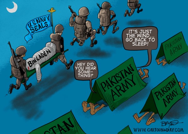 U.S. Seals Kill Bin Laden While Pakistan Sleeps ? Cartoon