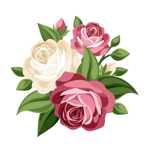 Elegant flowers bouquet vector 02 - Vector Flower free download