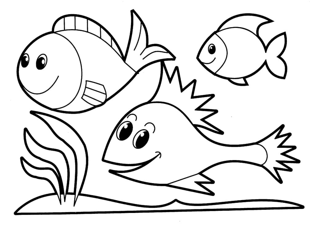 fish to color for kids