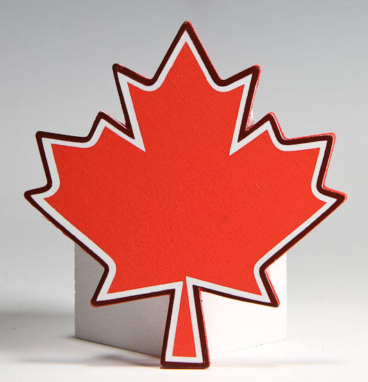 Finished Wood Canadian Maple Leaf Cutout - Wood Cutouts 