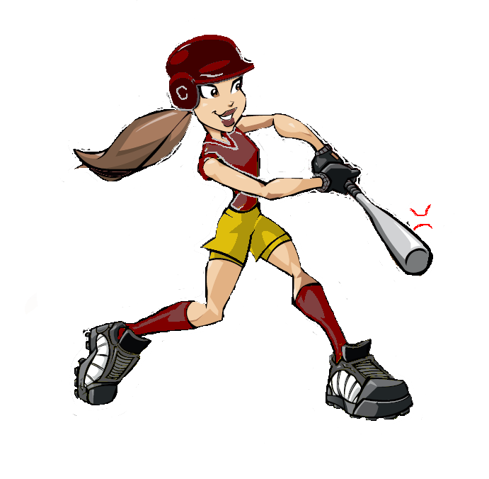 Free Cartoon Softball Player, Download Free Cartoon Softball Player png