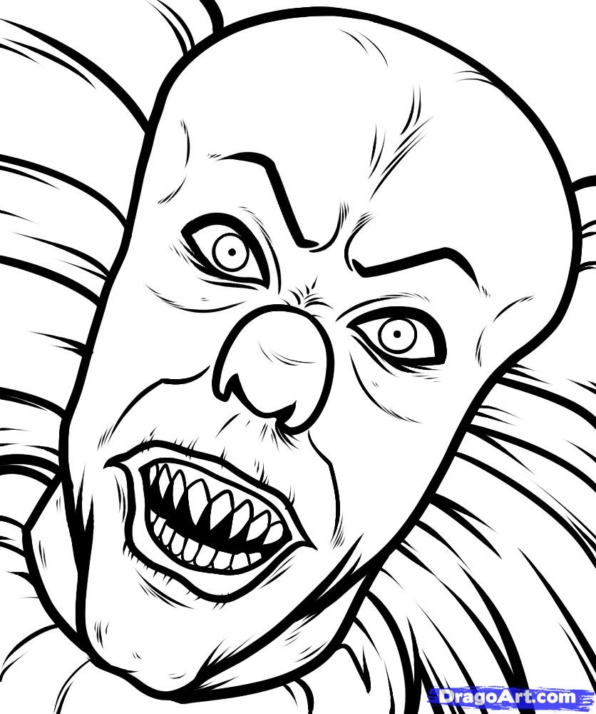 Featured image of post Scary Clown Cartoon Drawing Scary clown face vector illustration