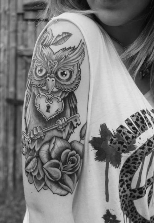 rose-flower-and-owl-black-and- 