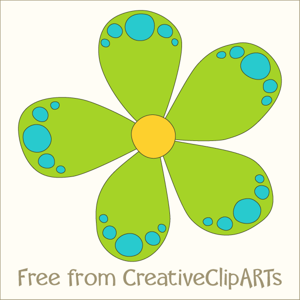 free green flower clipart - photo #31