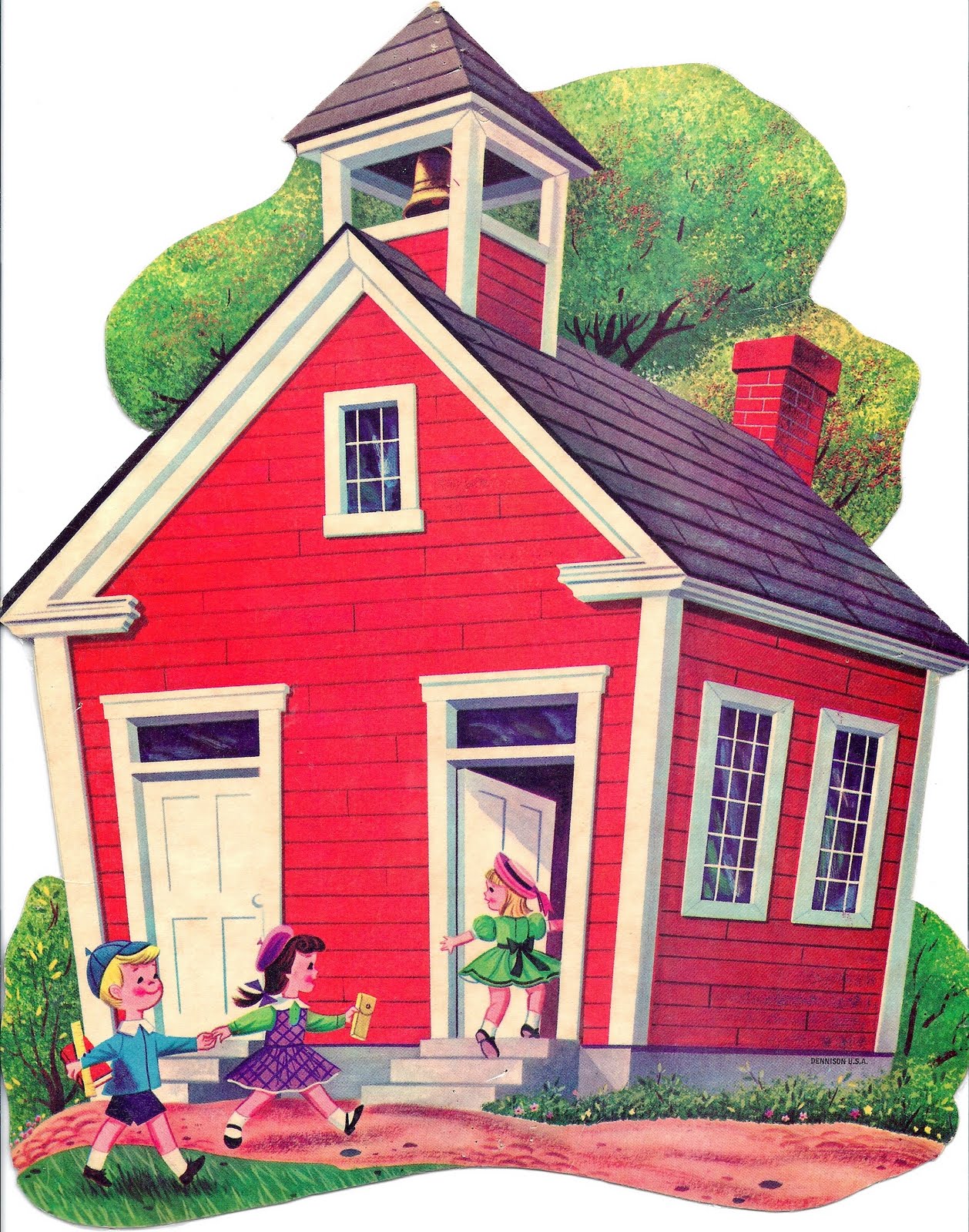 Old Red House Clipart