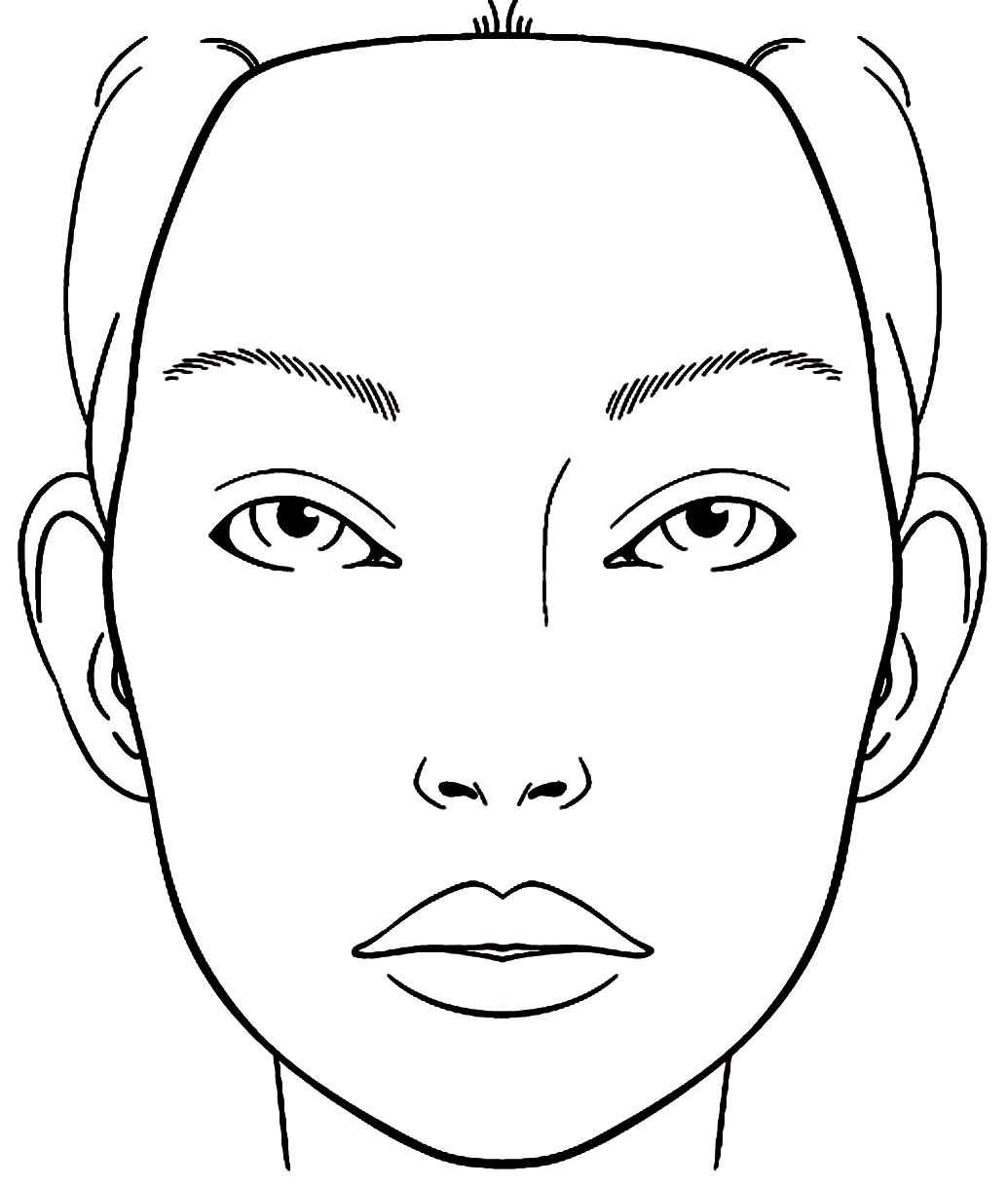 Blank Face Sketch - Clipart library