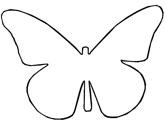 Image Simple Butterfly Outline - Clipart library