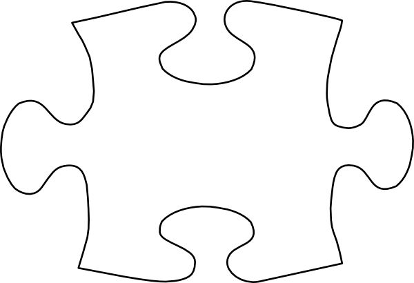 Puzzle Piece Template | Jigsaw White Puzzle Piece No Shadow clip 