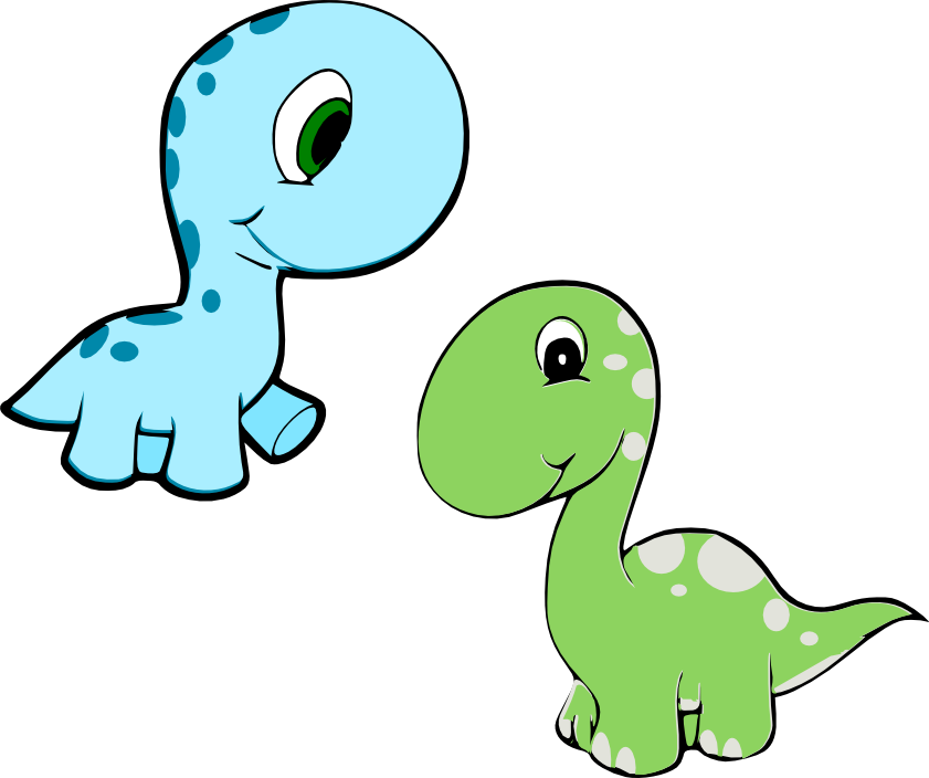 Cute Cartoon Dinosaurs - Clipart library