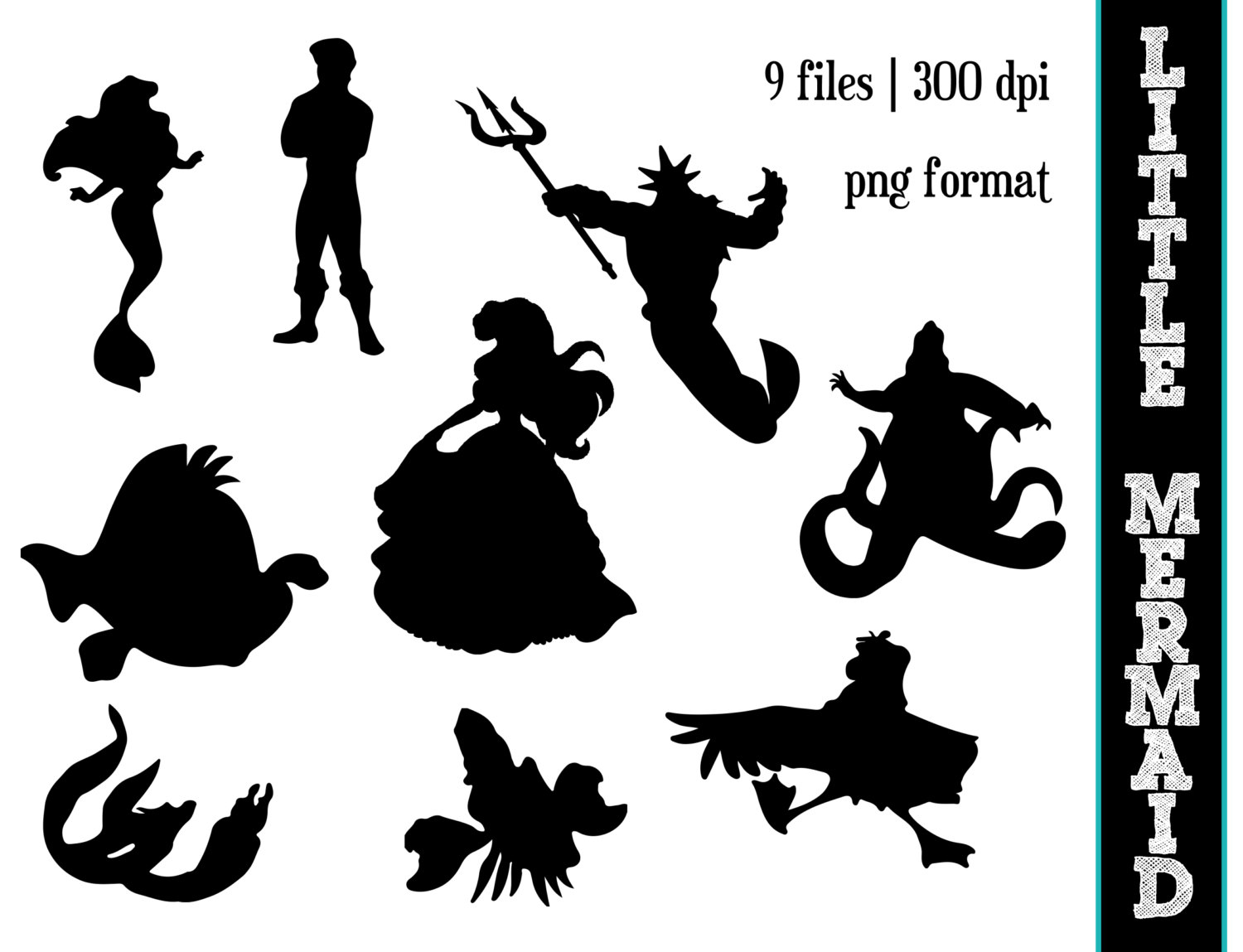 Popular items for mermaid silhouette 