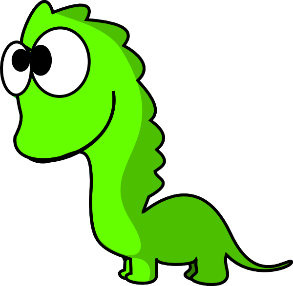 Green Dinosaur Cartoon clip art - vector clip art online, royalty 