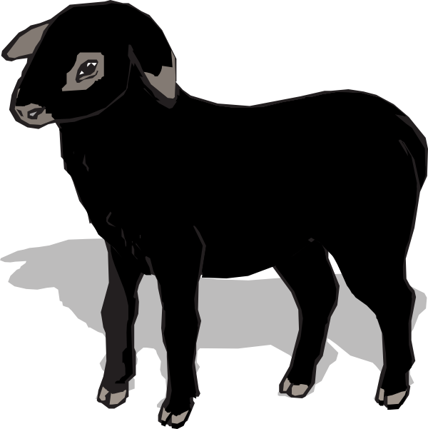 Black Lamb clip art - vector clip art online, royalty free 