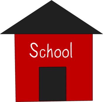 Simple Red School House Clip Art - Simple Red School House Image
