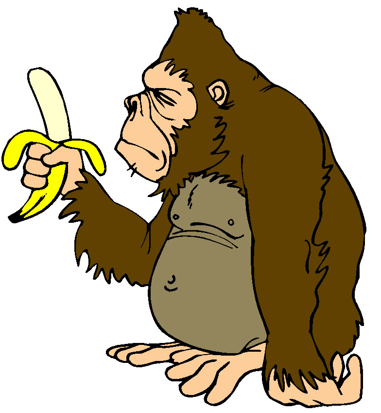clipart monkey with banana - photo #37