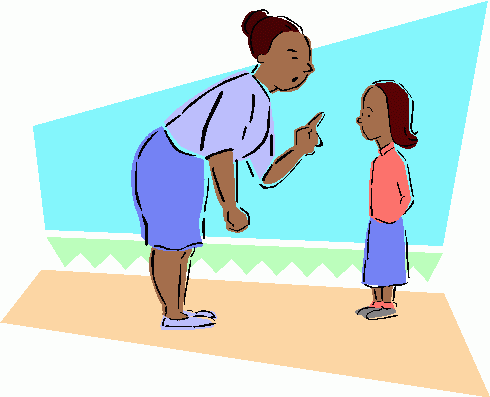 teacher scolding student clipart for kids