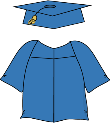 Graduation Cap and Gown Clip Art - Graduation Cap and Gown Image