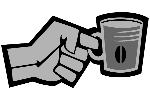 Free Vector Illustration Hand with Cup | Download Free Vector Graphics
