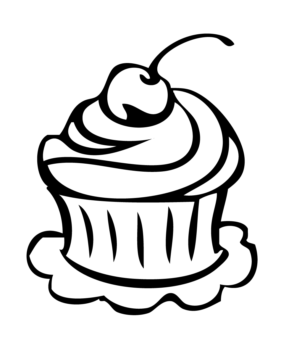 Free Printable Cupcake Coloring Pages | H  M Coloring Pages 