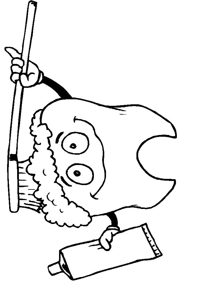 Coloring pages dental hygiene - picture 5