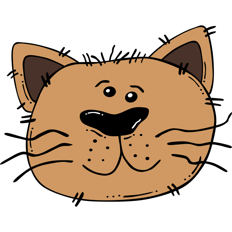 Clipart - Cartoon Cat Face