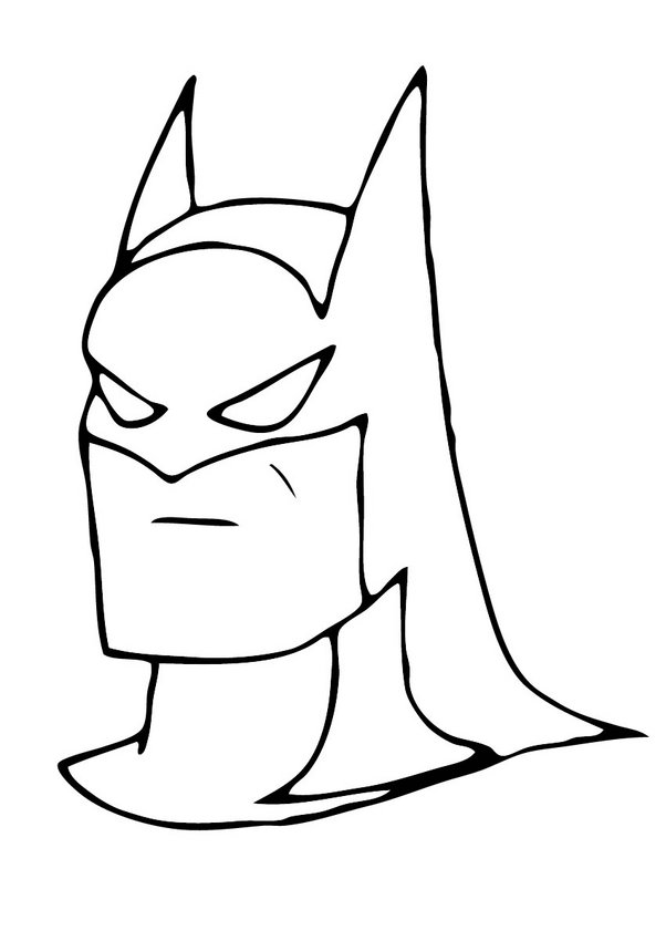 Batman Printable Coloring Pages Free Download Clip Art Mask Head