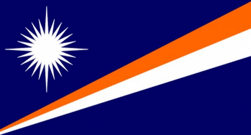 MARSHALL ISLANDS - HAND WAVING FLAG MEDIUM