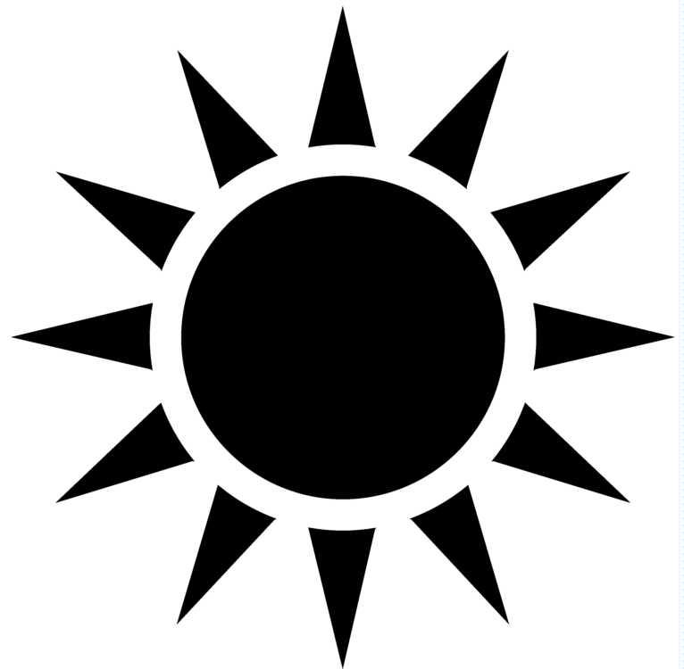 Black Sun image - vector clip art online, royalty free  public domain