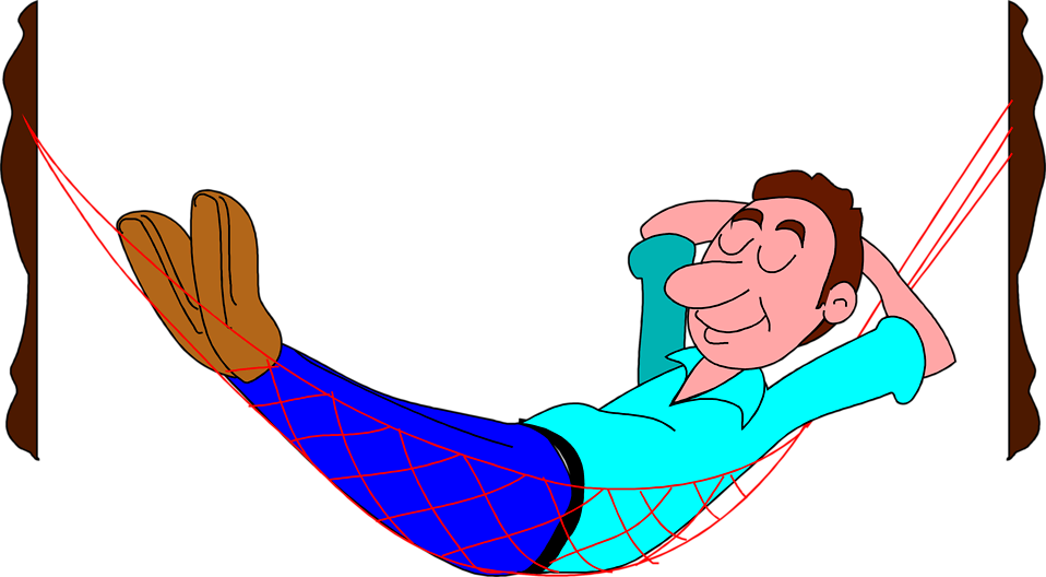 person relaxing clipart.