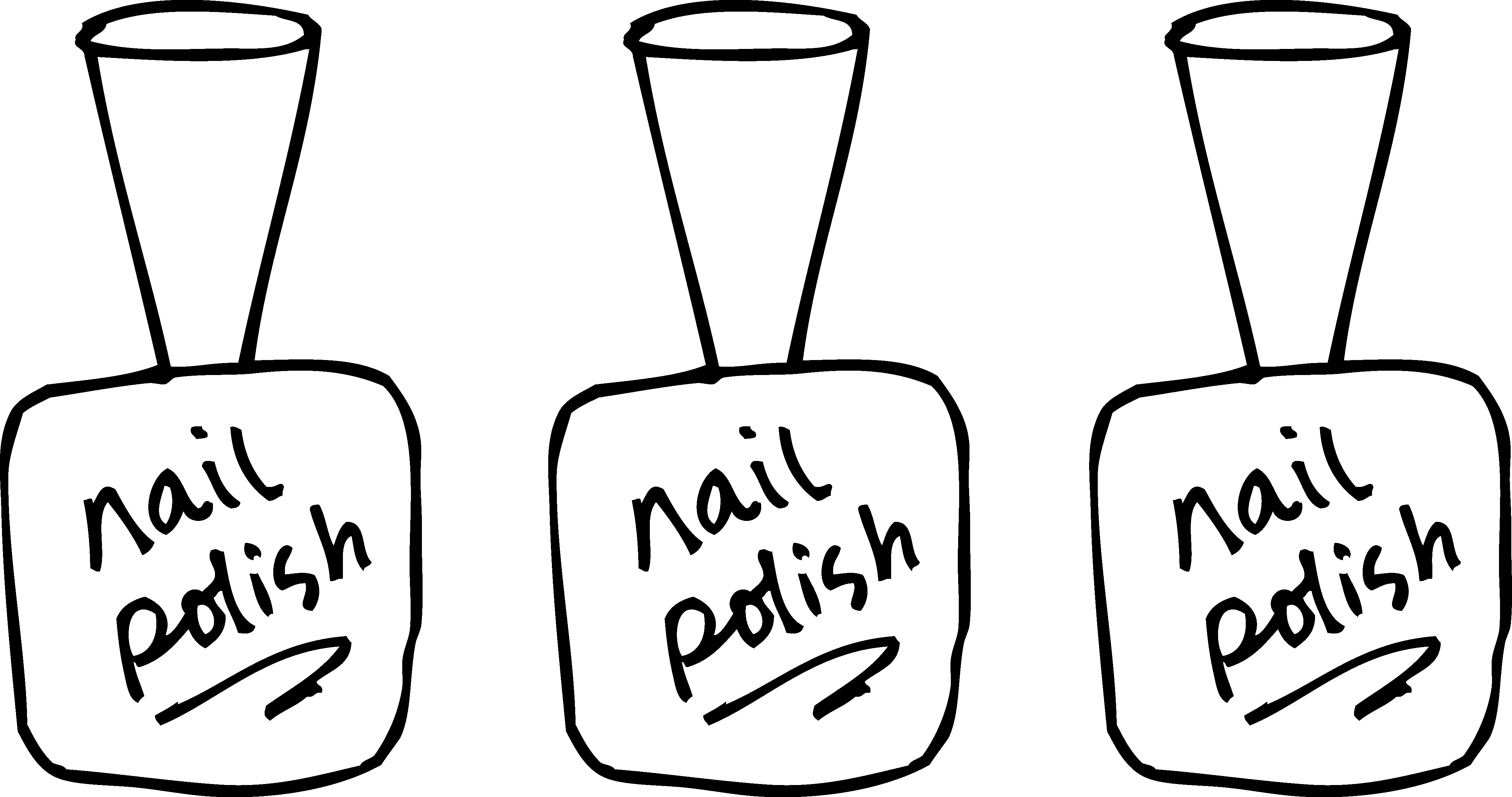 Nail Polish Coloring Page - Free Clip Art