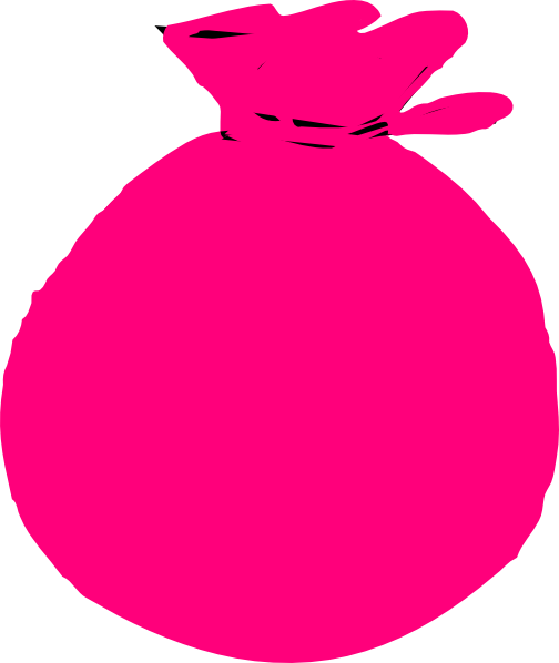 Pink Money Bag clip art - vector clip art online, royalty free 