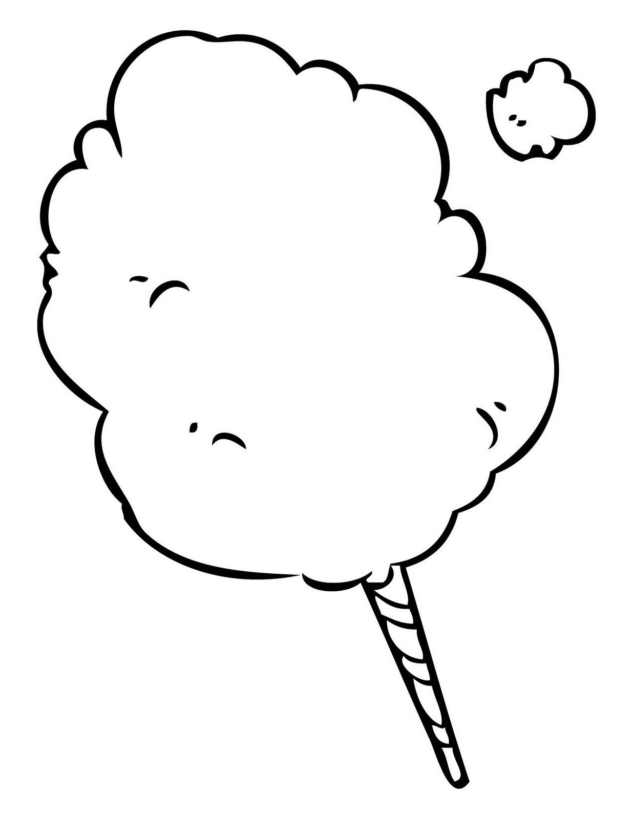 COTTON CANDY Colouring Pages