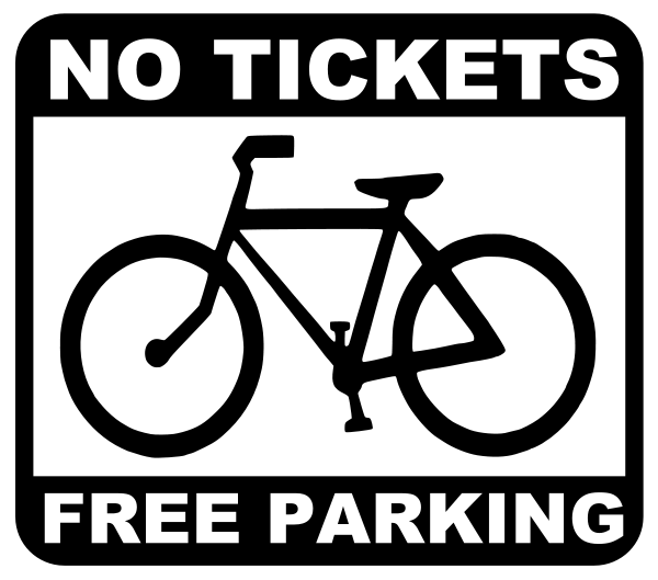 bike - no tickets, free parking Clipart, vector clip art online 