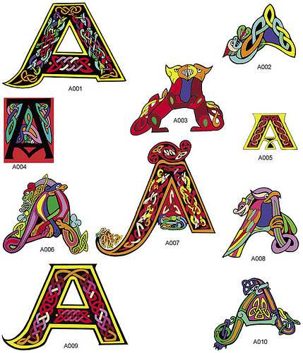 free illuminated alphabet clip art - photo #13