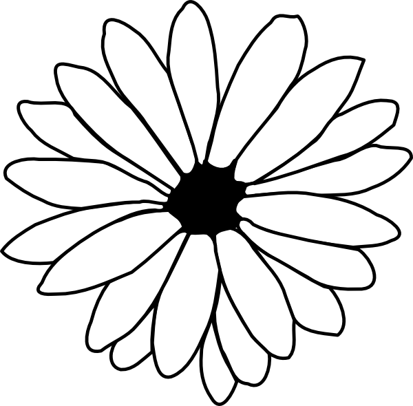 Flower Outline clip art - vector clip art online, royalty free 