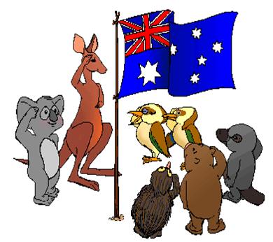 australian and animals - Clip Art Library