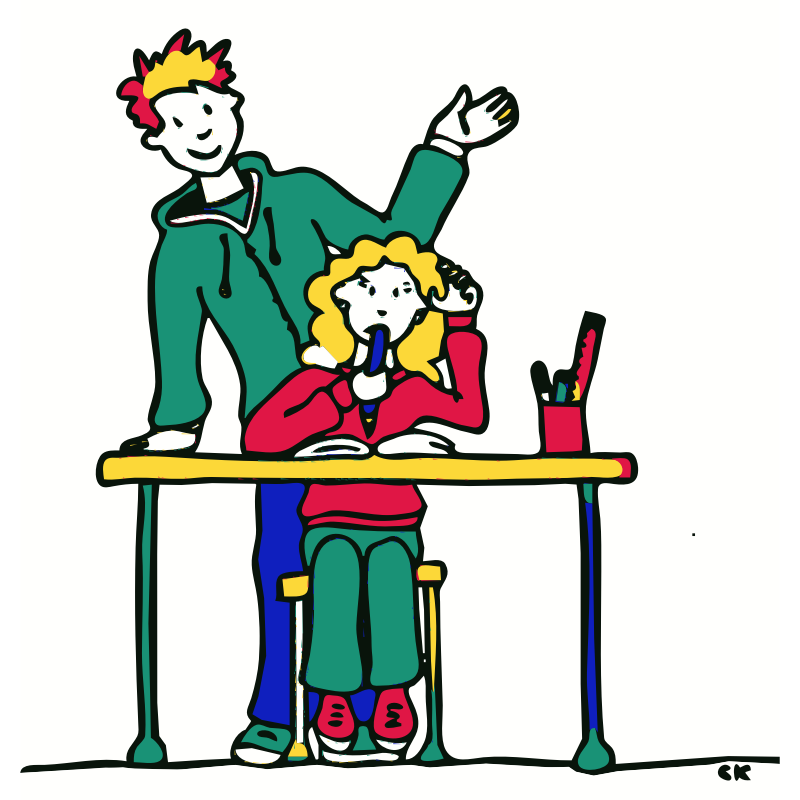 Clipart - tutor and student