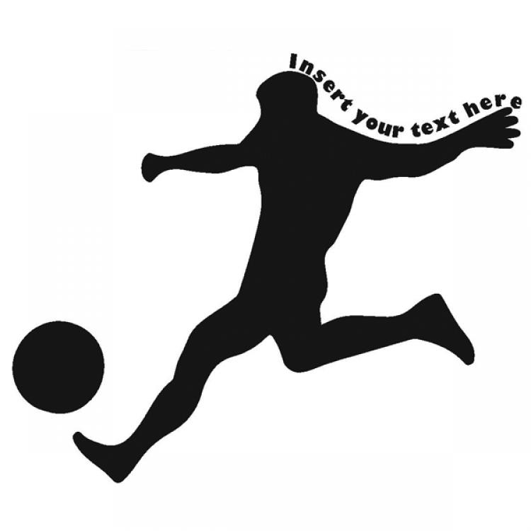 Soccer Player Silhouette Stamp | WhiteClouds
