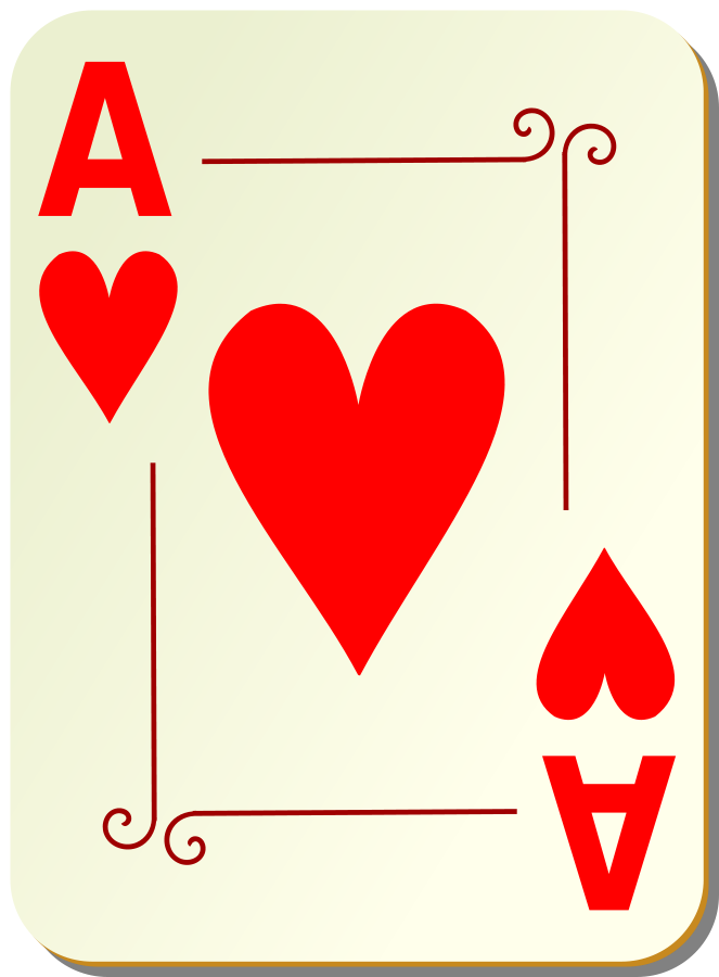 Ornamental deck: Ace of hearts Clipart, vector clip art online 