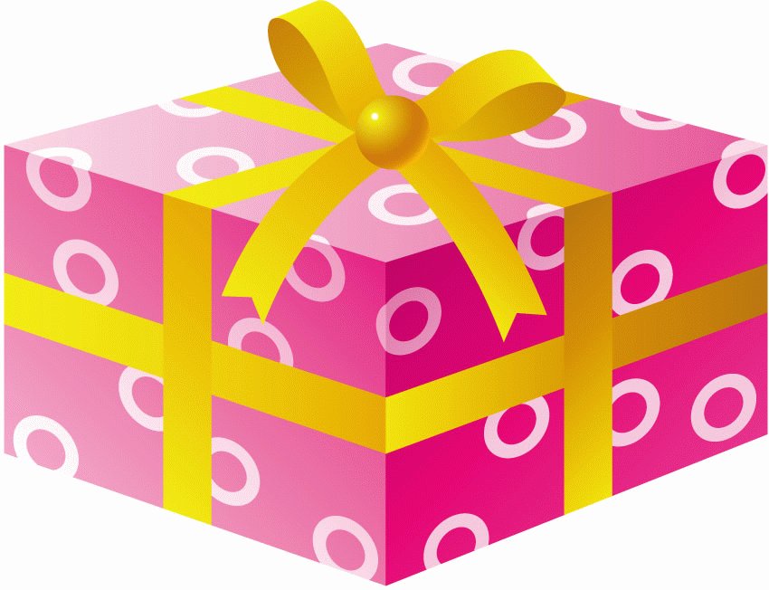 Pink gift box with gold ribbon box Ribbon Vector | Vector Images 