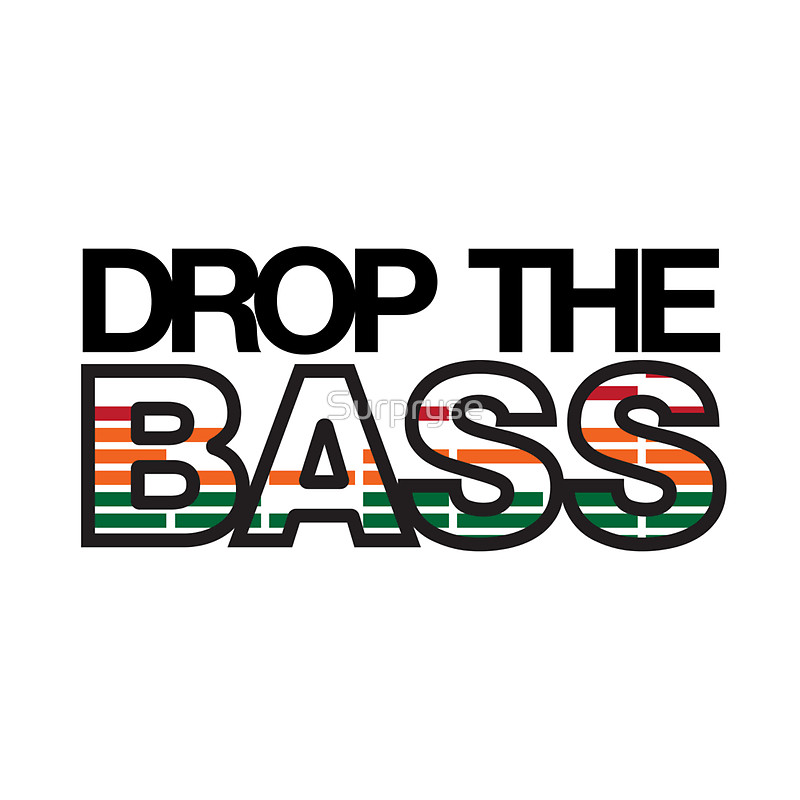 Drop The Bass 02 (Thick Outline) Throw Pillows by Surpryse 