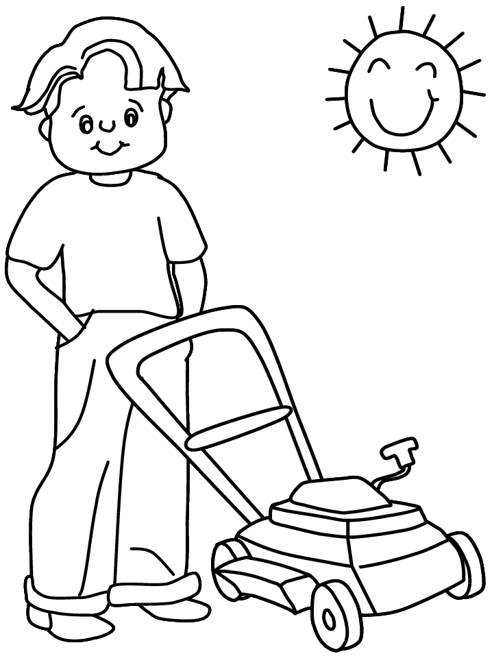 Lawn Mower Coloring Pages Images  Pictures - Becuo